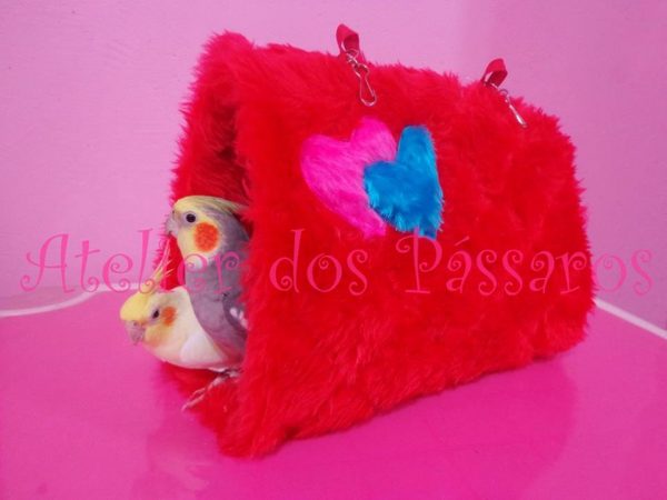 Cabaninha em Pelúcia para Calopsitas